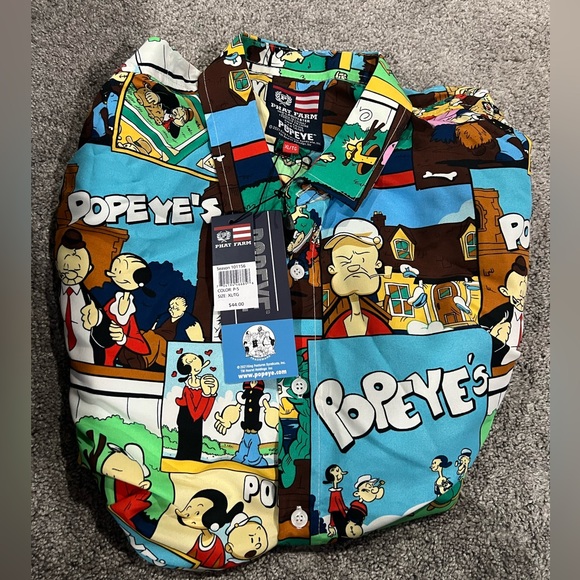 Colourful brand new Popeye shirt! Unique design! - Picture 3 of 5